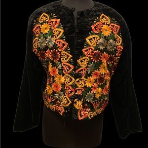 Guatemala Deeply Embroidered Velvet Jacket